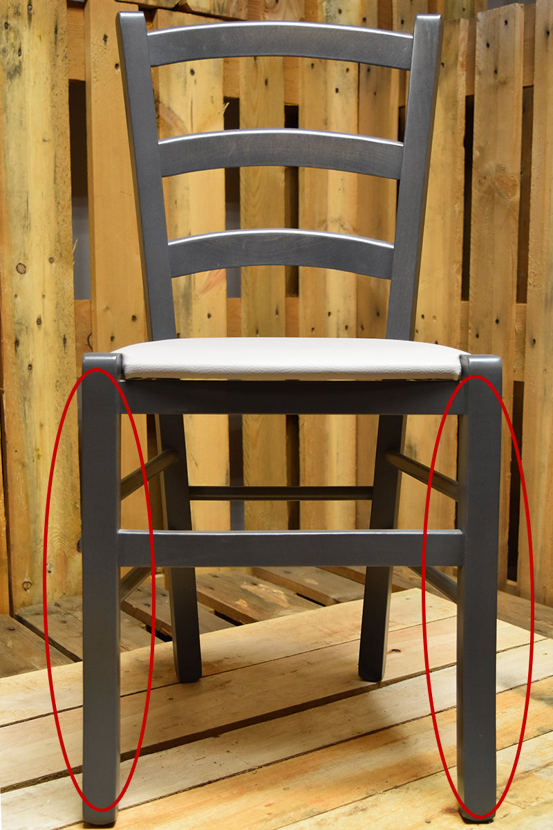 Stock sedie outlet modello 14 colore anilina grigia seduta imbottita grigio chiaro