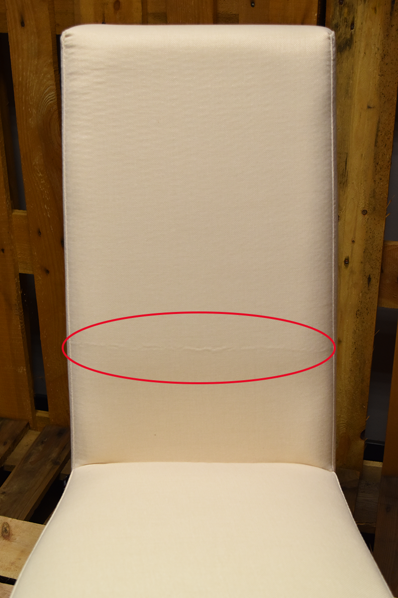 Stock sedie outlet modello 36 imbottite tessuto colore avorio gambe colore rovere
