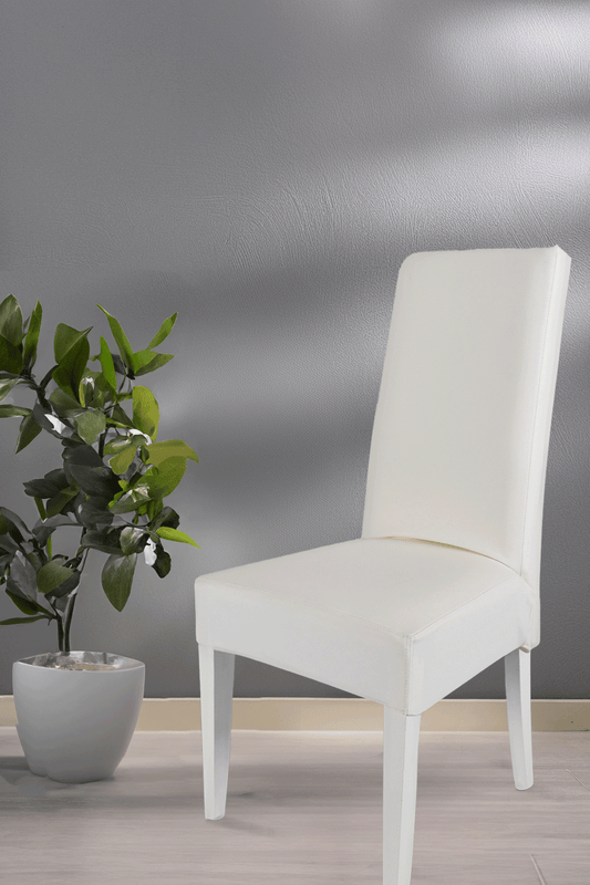 Outlet chair model 36 upholstered in white artificial leather