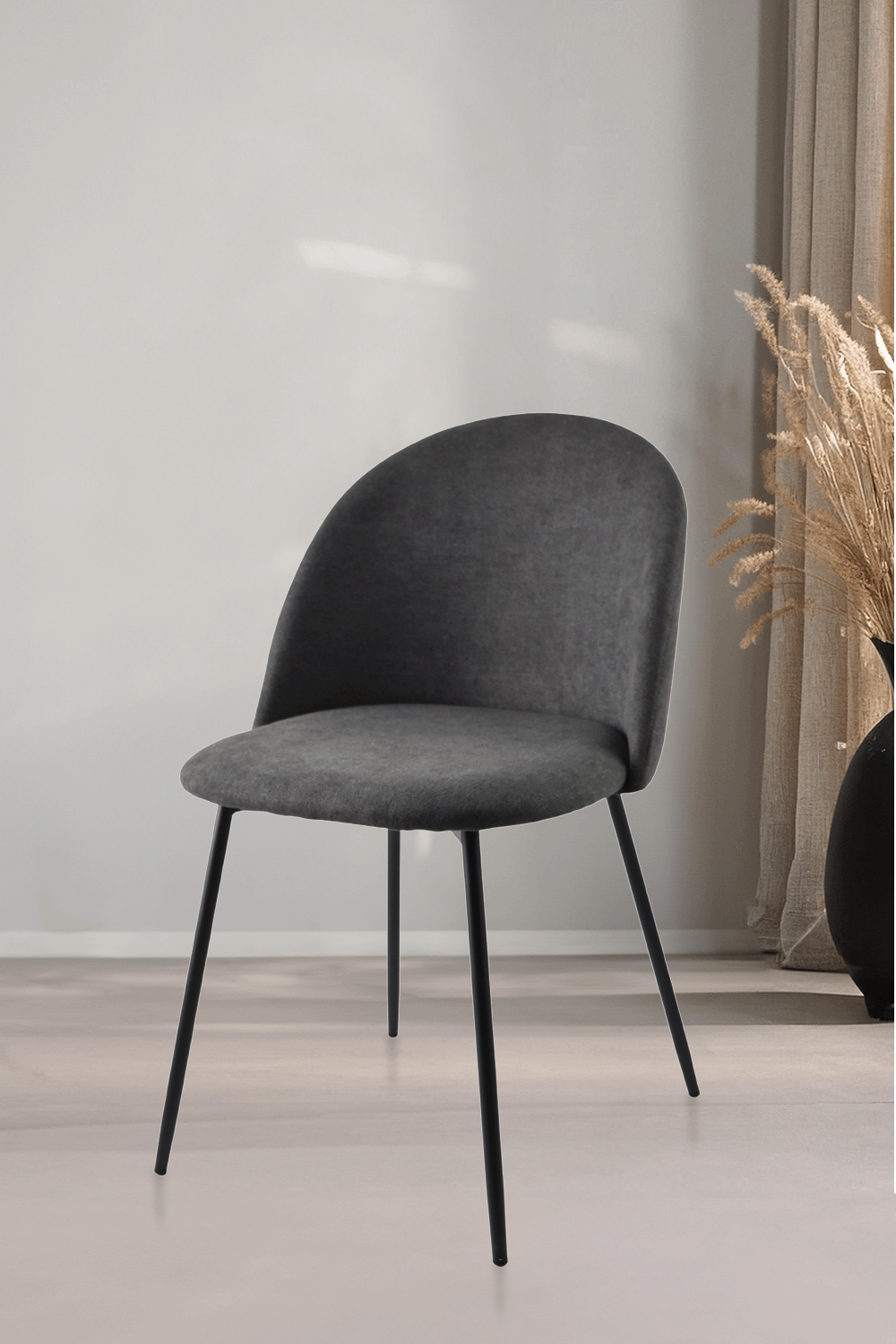 Outlet chair model 99 upholstered in anthracite fabric