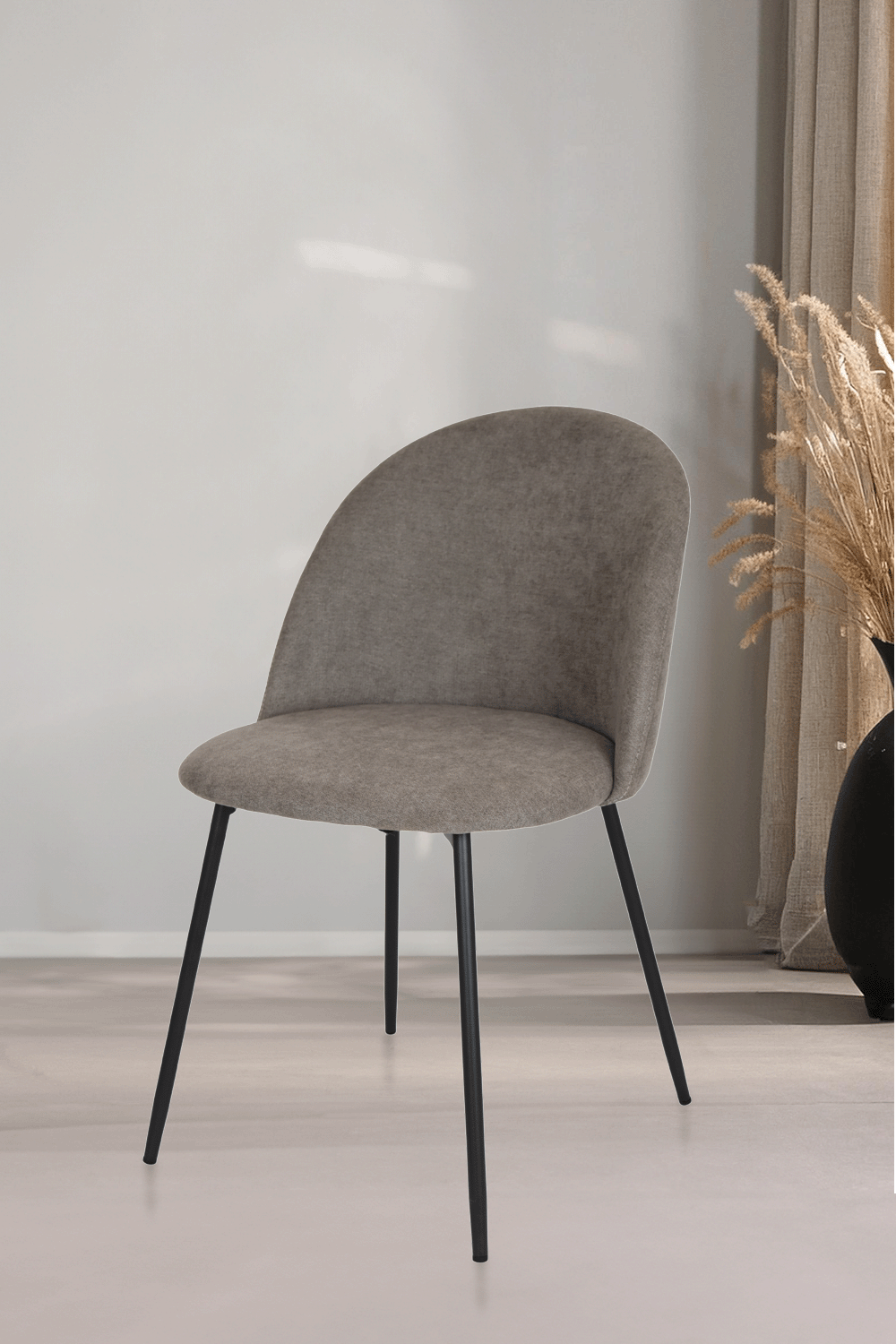 Outlet chair model 99 upholstered in cement grey fabric