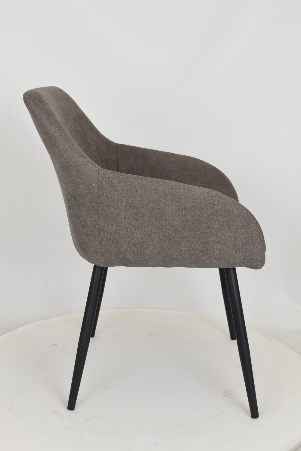 Outlet chair model 93 upholstered in cement grey fabric