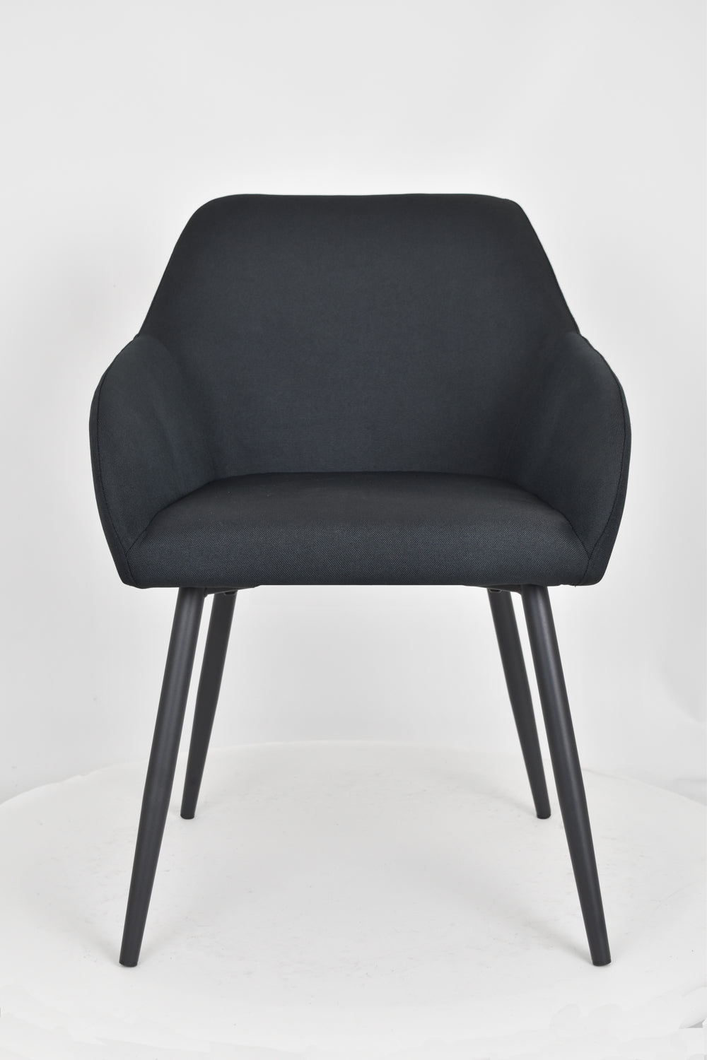 Outlet chair model 93 upholstered in black fabric