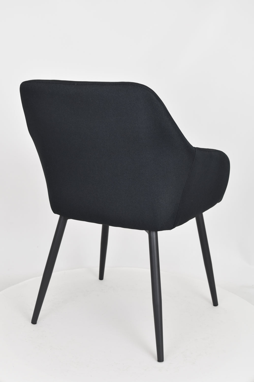 Outlet chair model 93 upholstered in black fabric