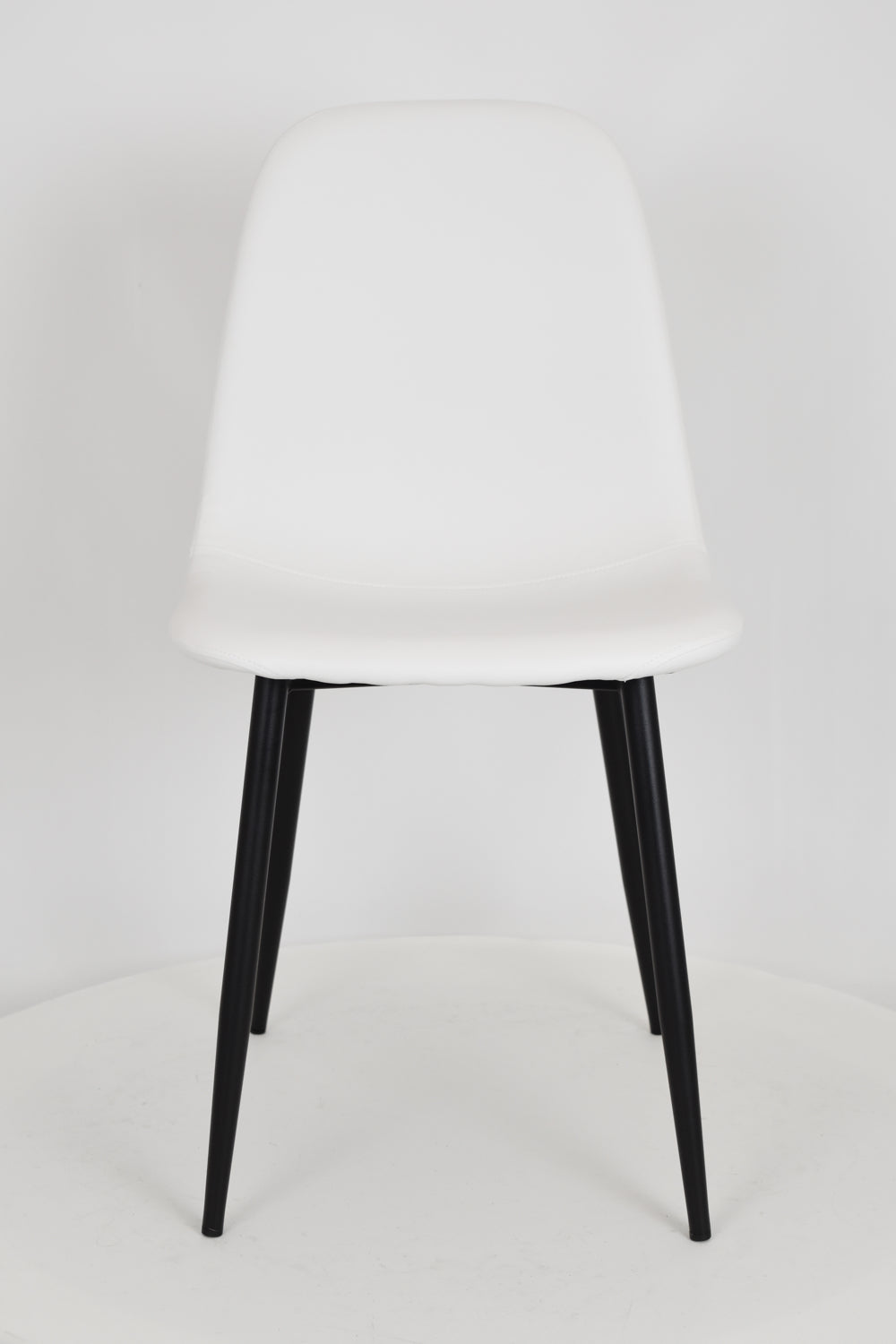 Outlet chair model 95 upholstered in white artificial leather