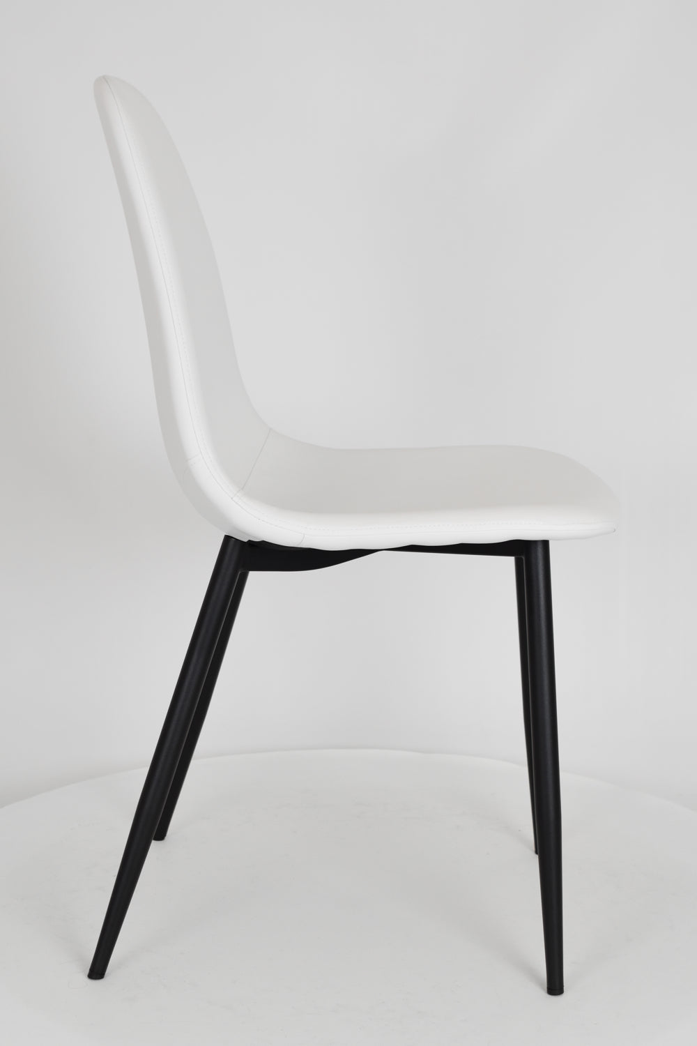 Outlet chair model 95 upholstered in white artificial leather