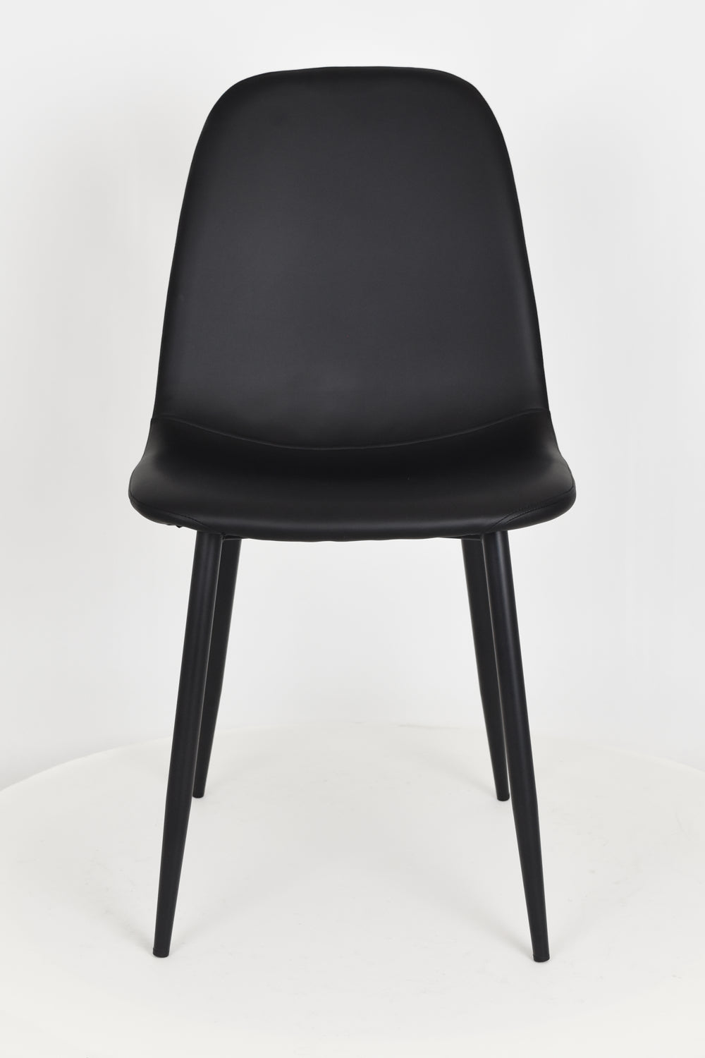 Outlet chair model 95 upholstered in black artificial leather