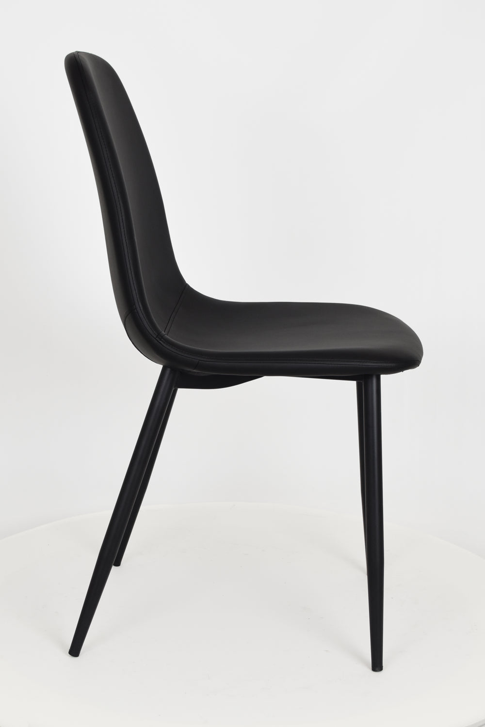 Outlet chair model 95 upholstered in black artificial leather