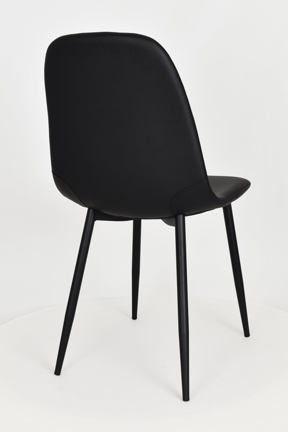 Outlet chair model 95 upholstered in black artificial leather