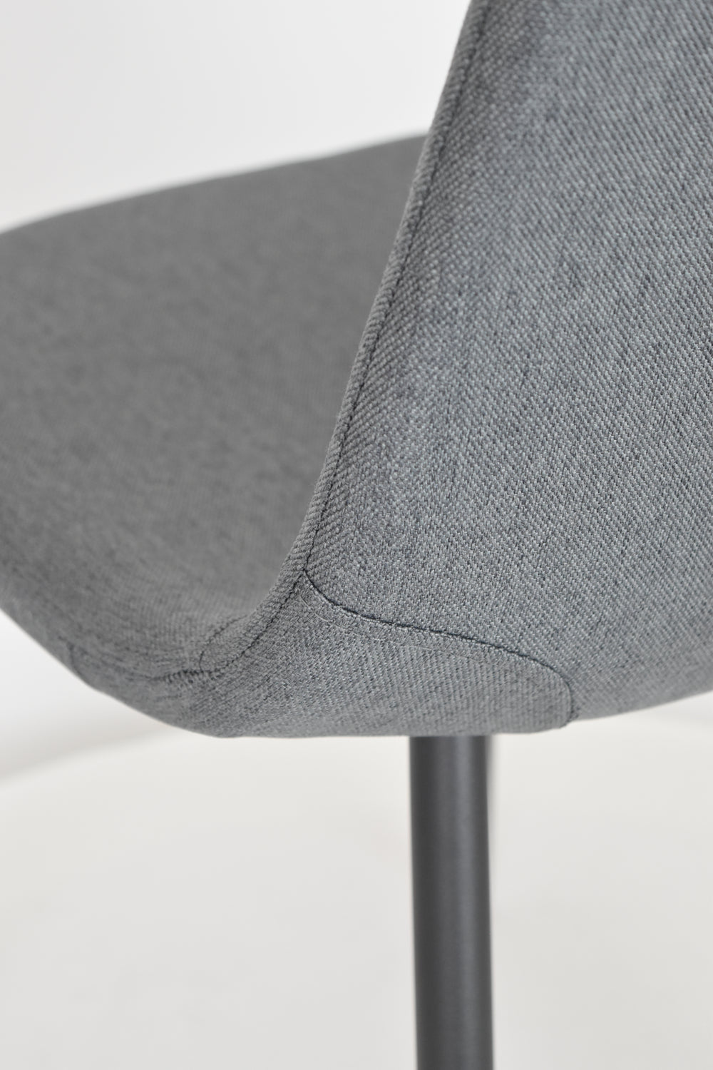 Outlet chair model 95 upholstered in dark grey fabric