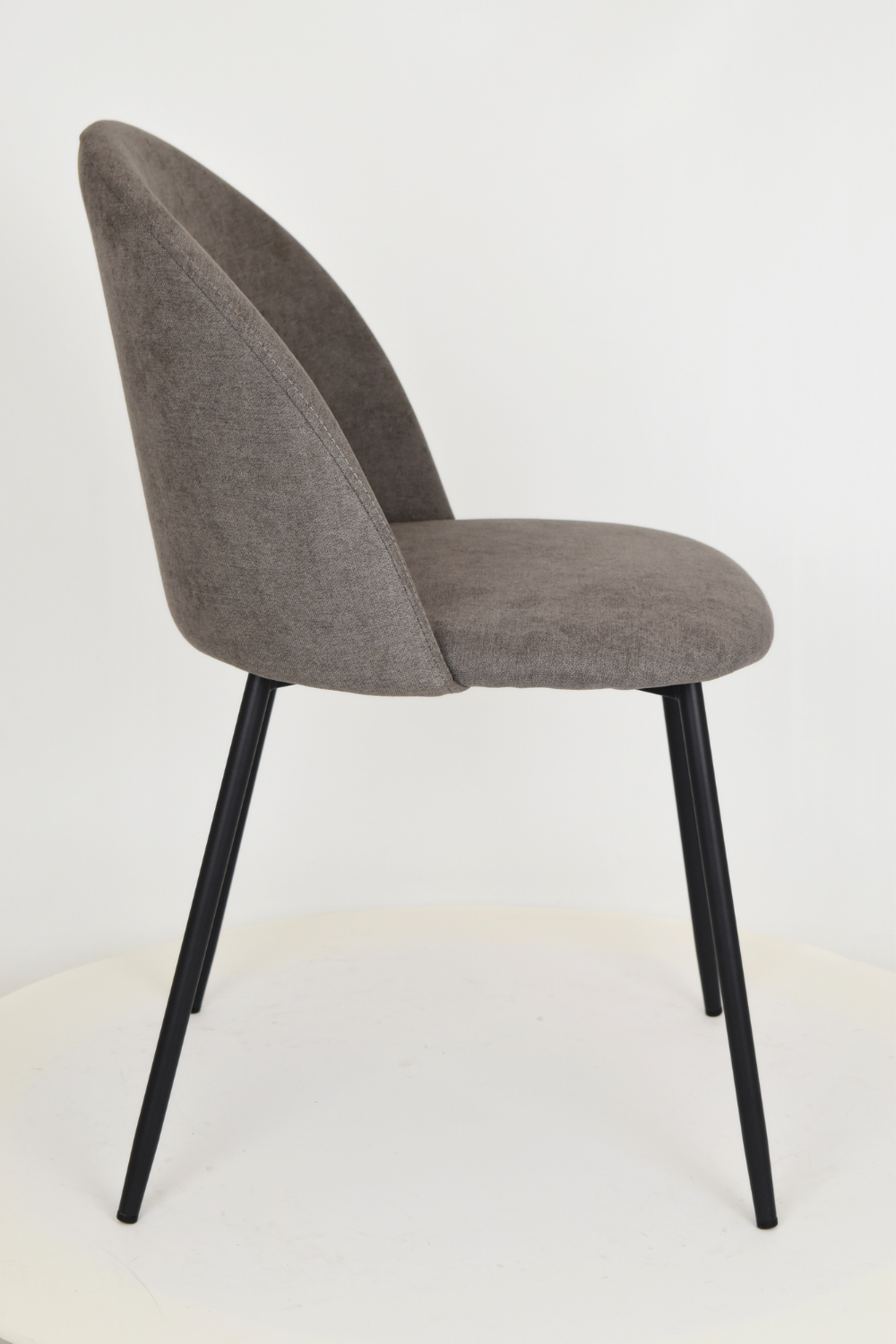 Outlet chair model 99 upholstered in cement grey fabric