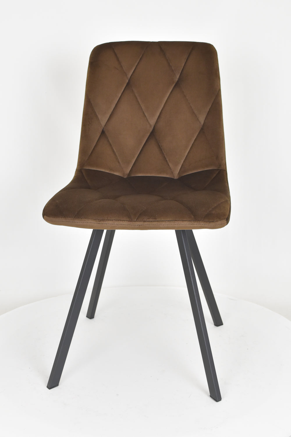 Outlet chair model 94 upholstered in brown velvet