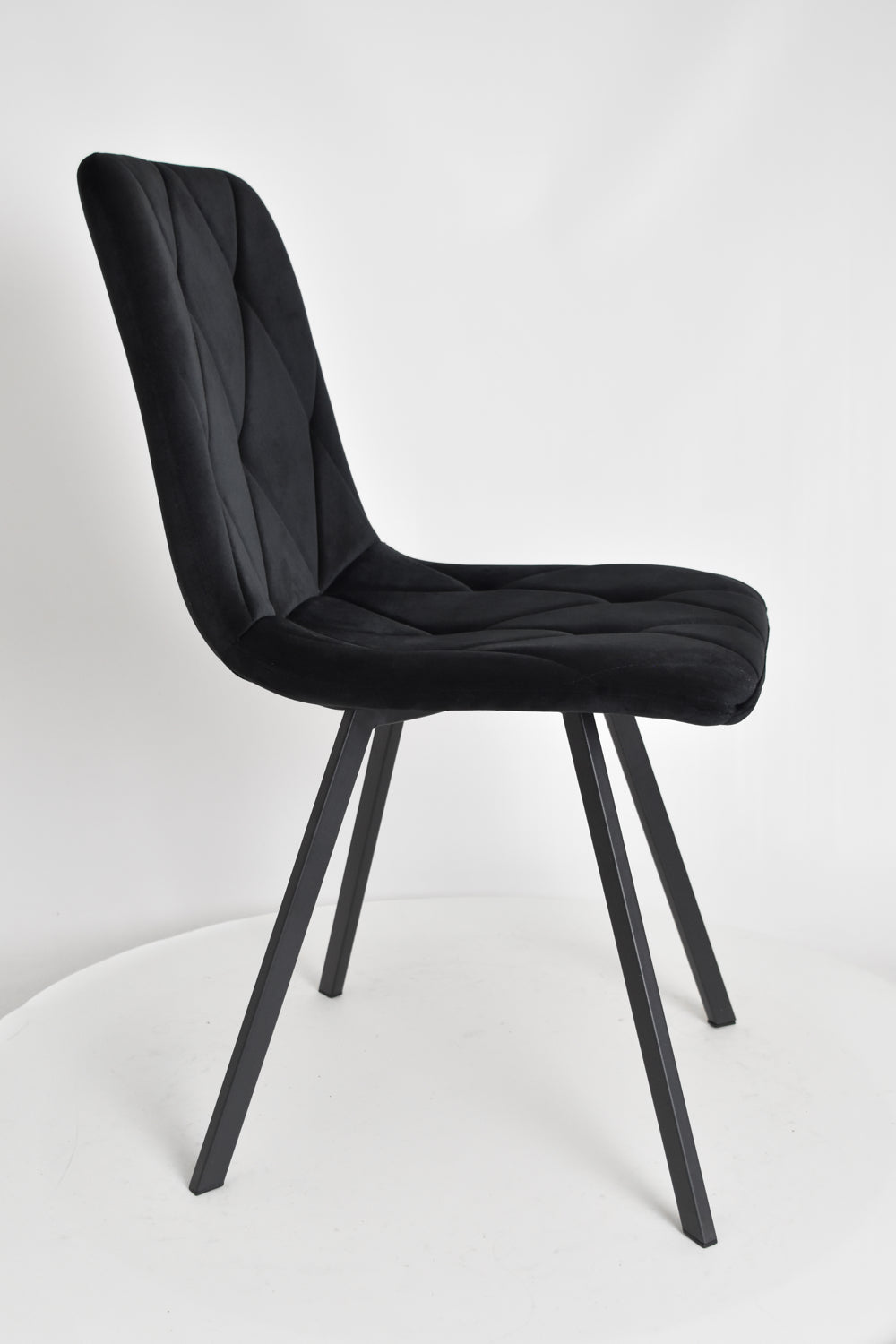 Outlet chair model 94 upholstered in black velvet