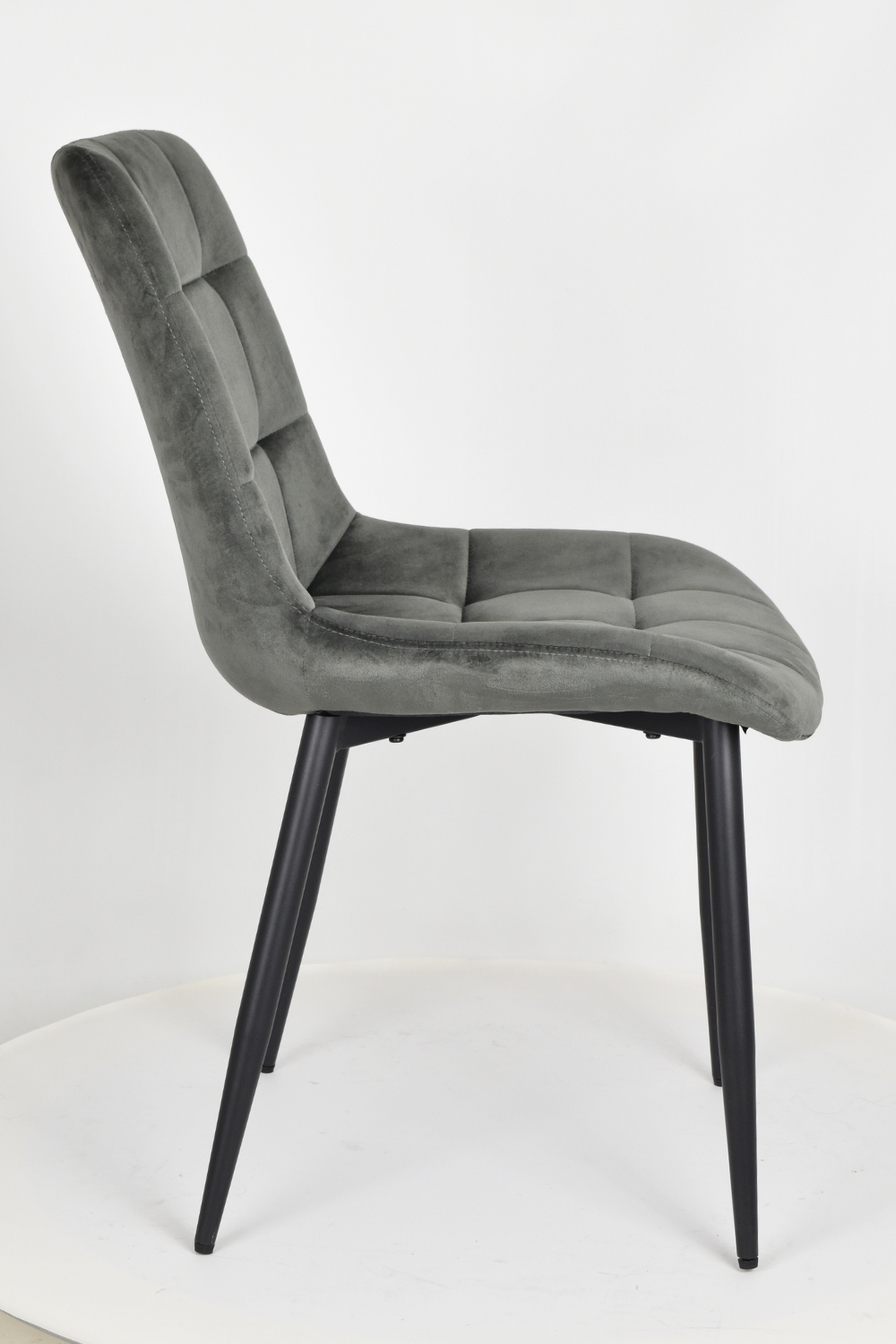 Outlet chair model 98 upholstered in dark grey velvet