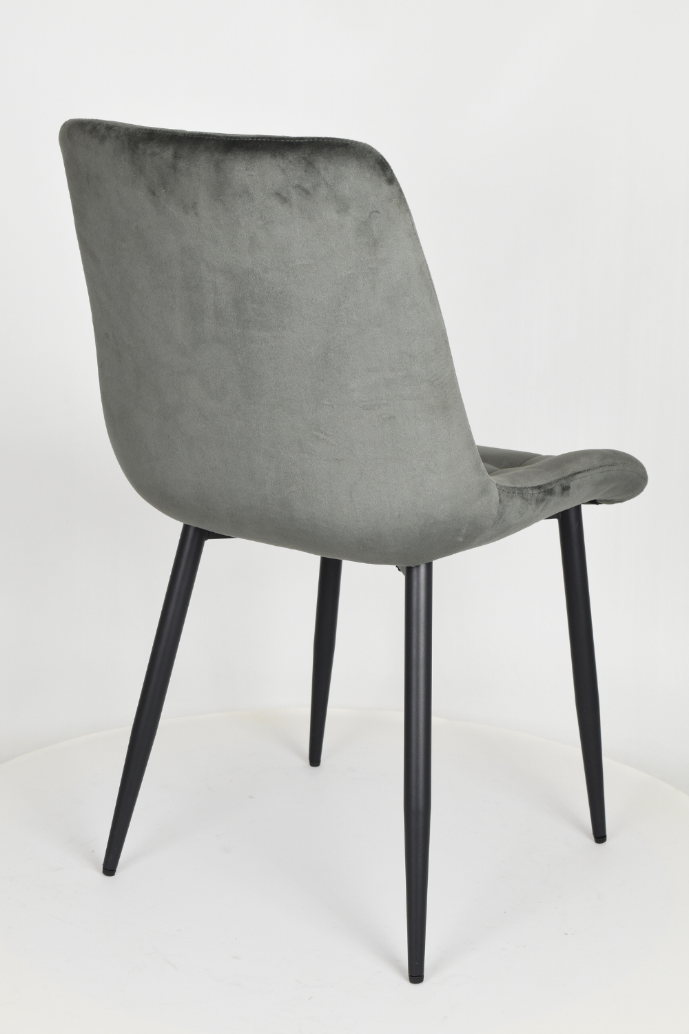 Outlet chair model 98 upholstered in dark grey velvet