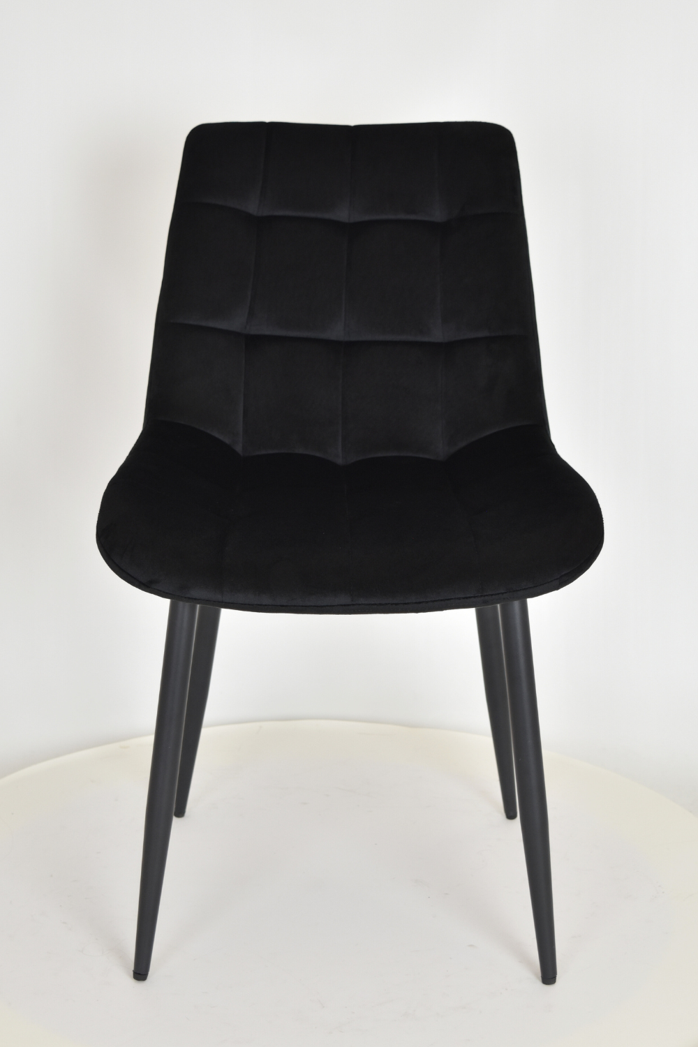 Outlet chair model 98  upholstered in black velvet