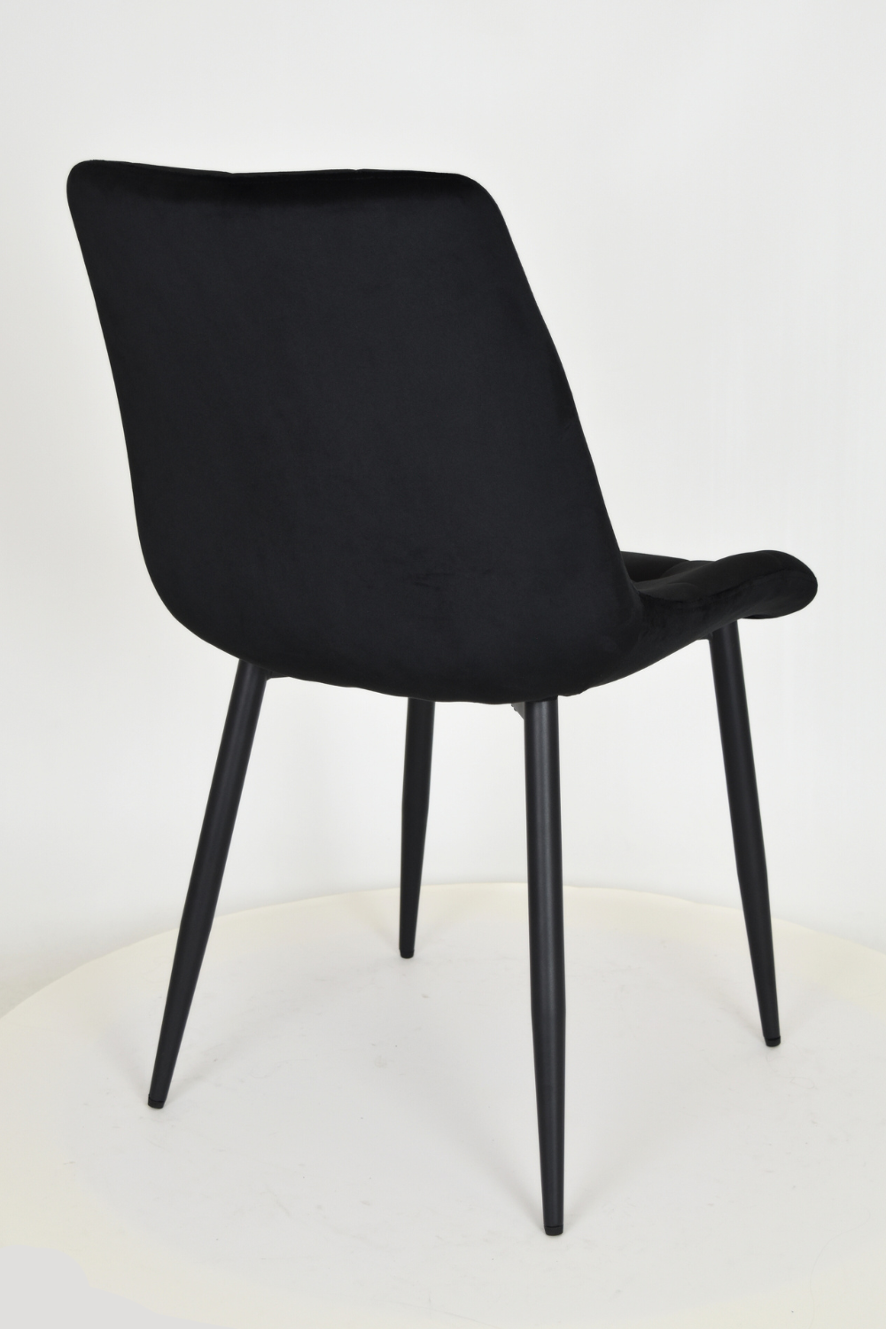 Outlet chair model 98  upholstered in black velvet