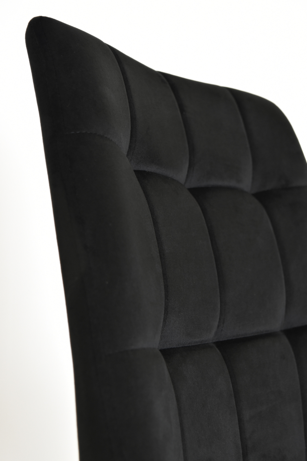 Outlet chair model 98  upholstered in black velvet