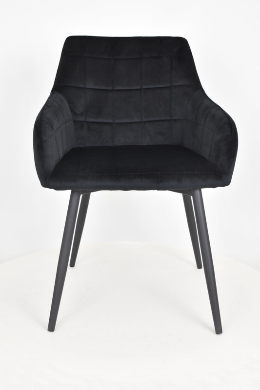 Stock poltroncina seconda scelta modello 7651 colore nero imbottita in velluto