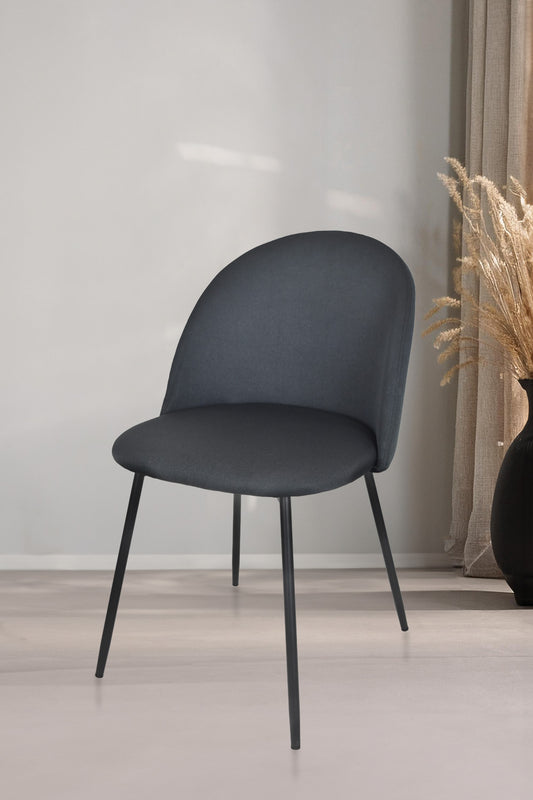 Outlet chair model 99 upholstered in black fabric