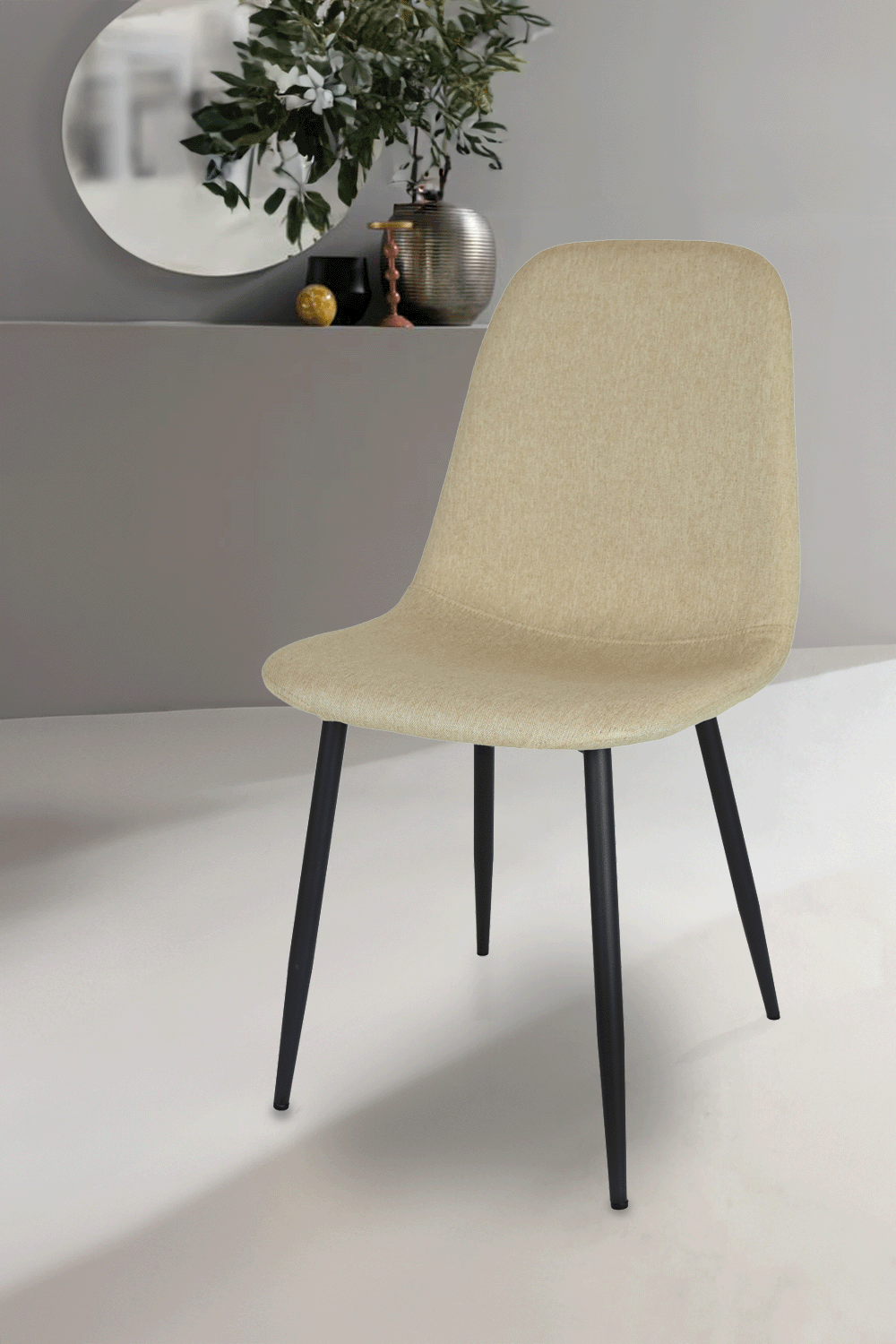 Outlet chair model 95 upholstered in hemp fabric 