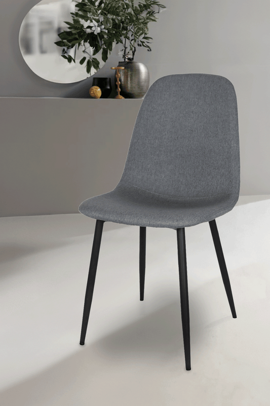 Outlet chair model 95 upholstered in dark grey fabric