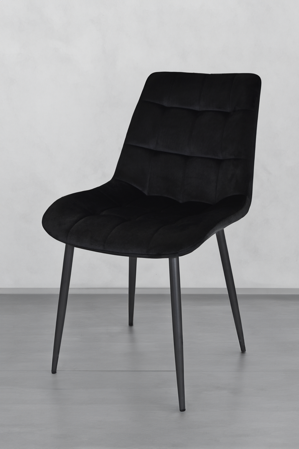 Outlet chair model 98  upholstered in black velvet