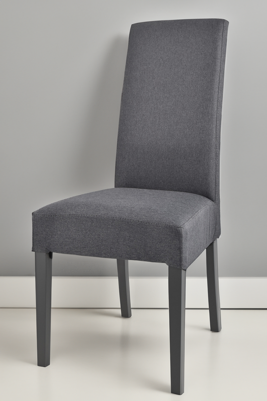 Outlet chair model 36 upholstered in dark gray fabric