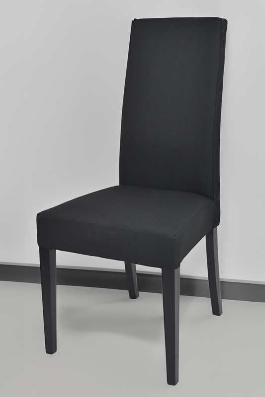 Outlet chair model 36 upholstered in black fabric
