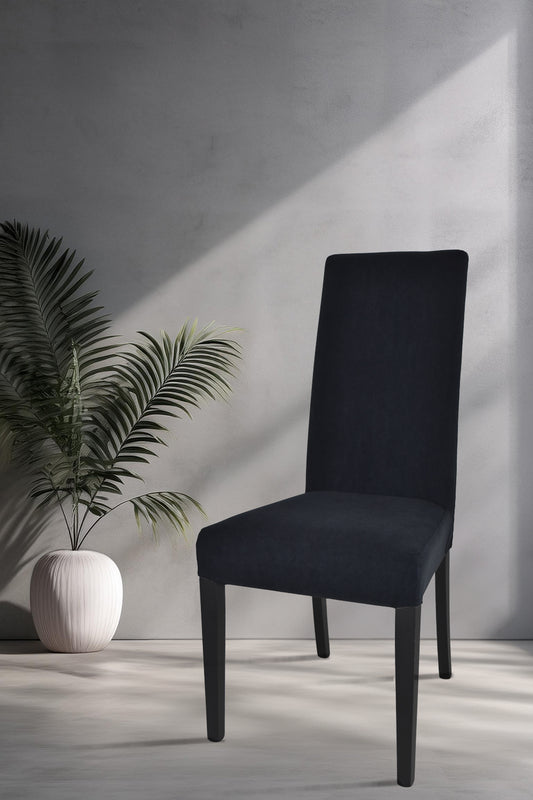 Outlet chair model 35 upholstered in black velvet