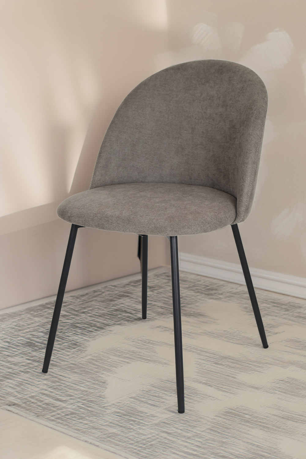 Outlet chair model 99 upholstered in cement grey fabric