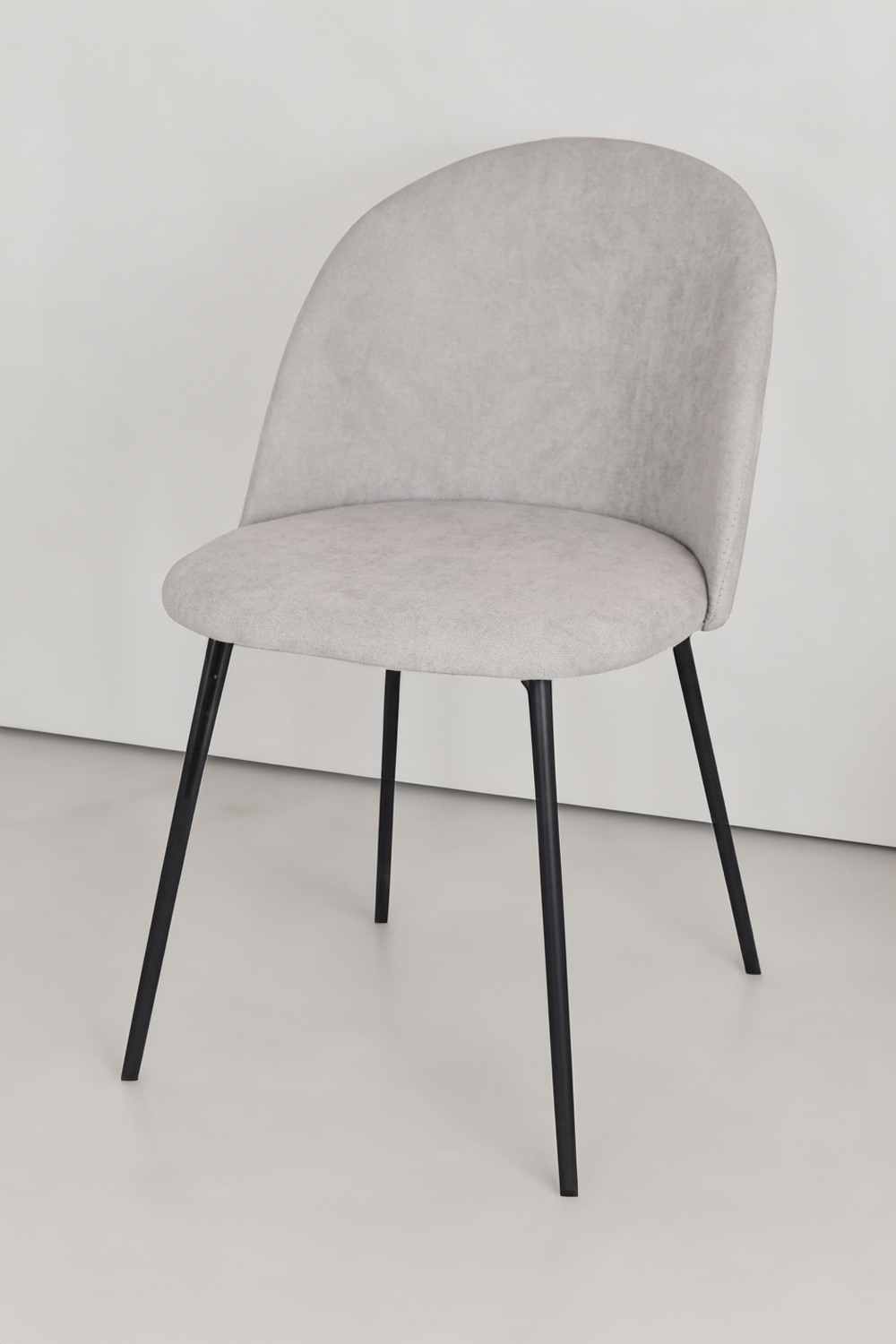 Outlet chair model 99 upholstered in light grey fabric