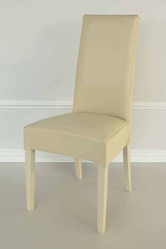 Outlet chair model 36 upholstered in sand artificial leather
